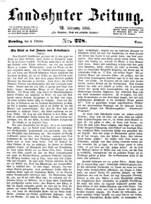 Landshuter Zeitung Samstag 6. Oktober 1855