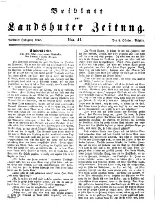 Landshuter Zeitung Montag 8. Oktober 1855