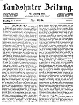 Landshuter Zeitung Dienstag 9. Oktober 1855