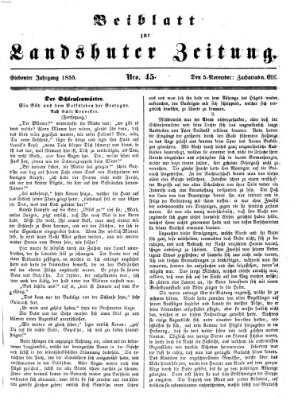 Landshuter Zeitung Montag 5. November 1855