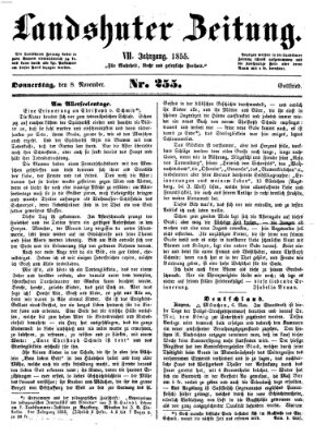 Landshuter Zeitung Donnerstag 8. November 1855