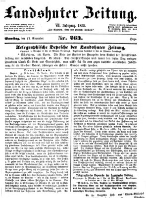 Landshuter Zeitung Samstag 17. November 1855