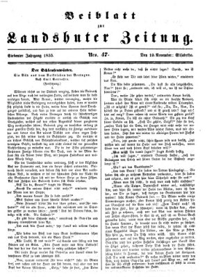 Landshuter Zeitung Montag 19. November 1855