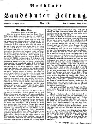 Landshuter Zeitung Montag 3. Dezember 1855