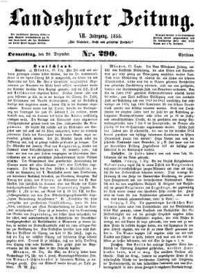 Landshuter Zeitung Donnerstag 20. Dezember 1855