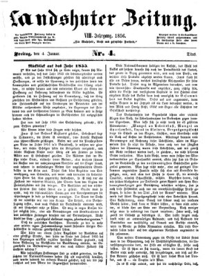 Landshuter Zeitung Freitag 4. Januar 1856