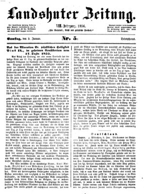 Landshuter Zeitung Samstag 5. Januar 1856