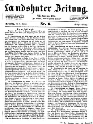 Landshuter Zeitung Sonntag 6. Januar 1856