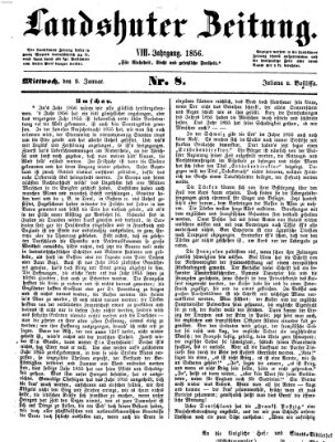 Landshuter Zeitung Mittwoch 9. Januar 1856