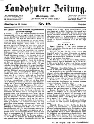 Landshuter Zeitung Dienstag 22. Januar 1856