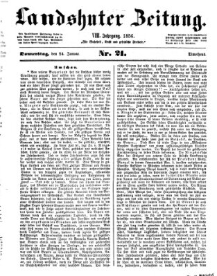 Landshuter Zeitung Donnerstag 24. Januar 1856