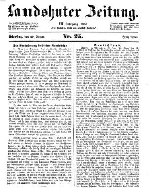 Landshuter Zeitung Dienstag 29. Januar 1856