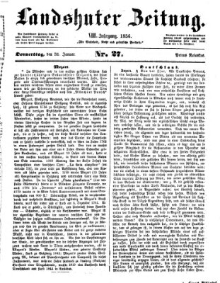 Landshuter Zeitung Donnerstag 31. Januar 1856