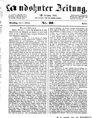 Landshuter Zeitung Dienstag 5. Februar 1856