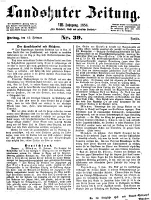 Landshuter Zeitung Freitag 15. Februar 1856