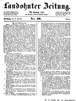 Landshuter Zeitung Samstag 16. Februar 1856