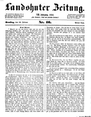 Landshuter Zeitung Samstag 23. Februar 1856