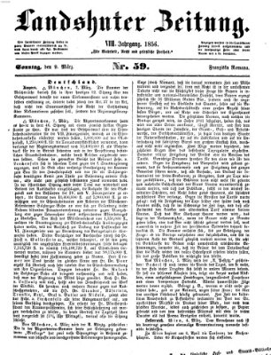 Landshuter Zeitung Sonntag 9. März 1856