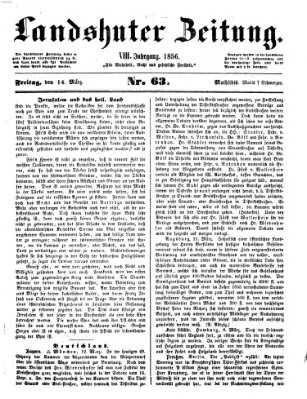 Landshuter Zeitung Freitag 14. März 1856