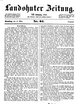 Landshuter Zeitung Samstag 15. März 1856