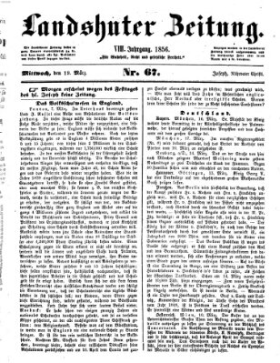 Landshuter Zeitung Mittwoch 19. März 1856