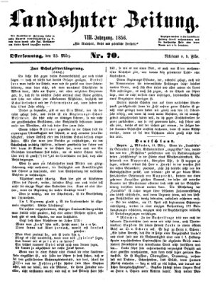 Landshuter Zeitung Sonntag 23. März 1856