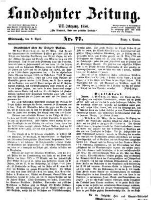 Landshuter Zeitung Mittwoch 2. April 1856