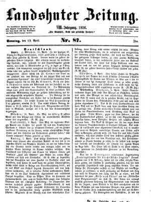 Landshuter Zeitung Sonntag 13. April 1856