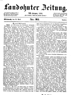 Landshuter Zeitung Mittwoch 23. April 1856