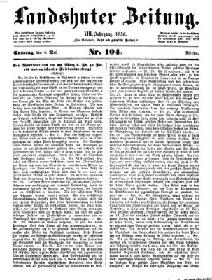 Landshuter Zeitung Sonntag 4. Mai 1856