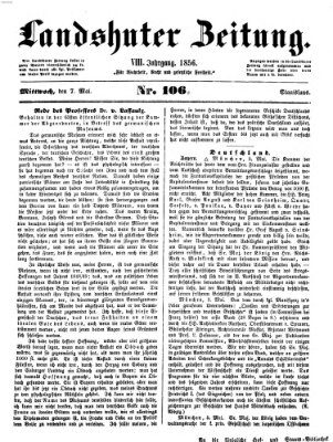 Landshuter Zeitung Mittwoch 7. Mai 1856