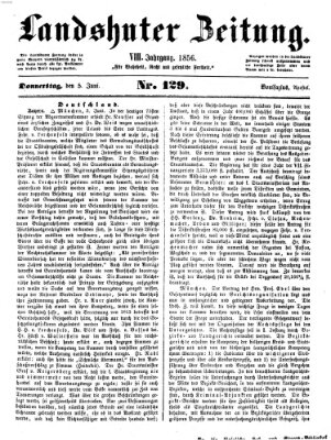 Landshuter Zeitung Donnerstag 5. Juni 1856