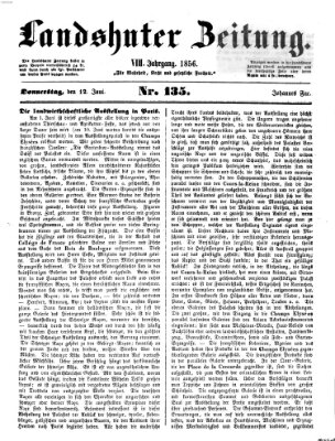 Landshuter Zeitung Donnerstag 12. Juni 1856