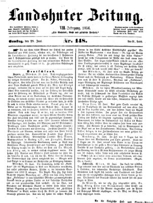 Landshuter Zeitung Samstag 28. Juni 1856