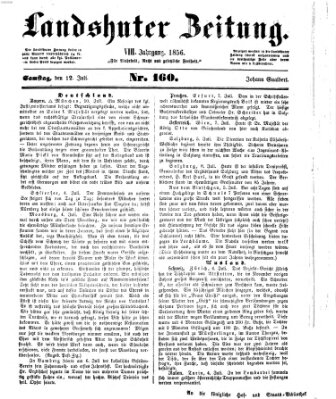 Landshuter Zeitung Samstag 12. Juli 1856