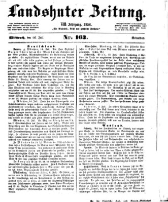 Landshuter Zeitung Mittwoch 16. Juli 1856