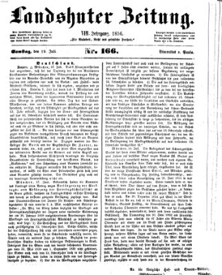 Landshuter Zeitung Samstag 19. Juli 1856