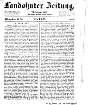 Landshuter Zeitung Mittwoch 23. Juli 1856