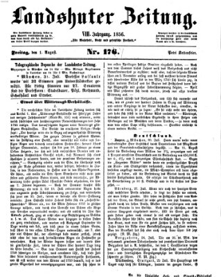 Landshuter Zeitung Freitag 1. August 1856