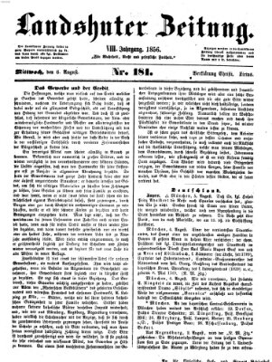 Landshuter Zeitung Mittwoch 6. August 1856