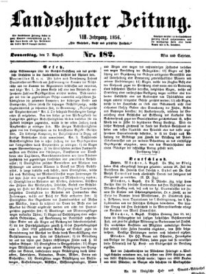 Landshuter Zeitung Donnerstag 7. August 1856