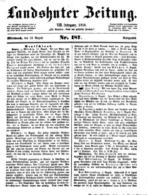 Landshuter Zeitung Mittwoch 13. August 1856