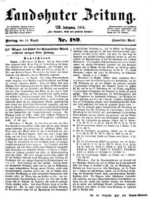 Landshuter Zeitung Freitag 15. August 1856