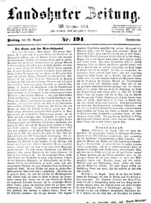 Landshuter Zeitung Freitag 22. August 1856