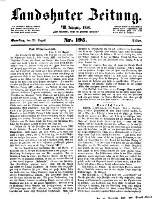 Landshuter Zeitung Samstag 23. August 1856