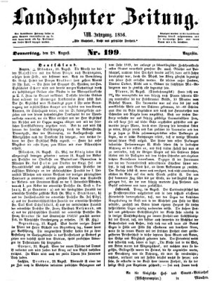 Landshuter Zeitung Donnerstag 28. August 1856