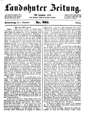 Landshuter Zeitung Donnerstag 4. September 1856