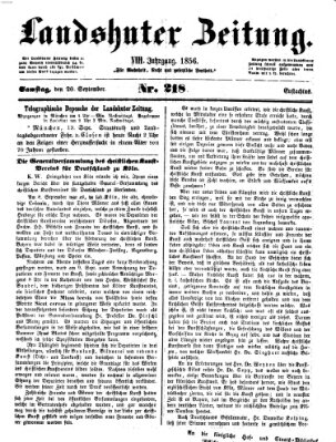 Landshuter Zeitung Samstag 20. September 1856