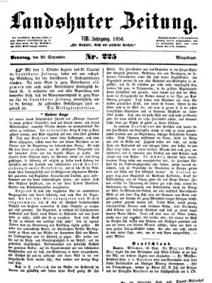 Landshuter Zeitung Sonntag 28. September 1856