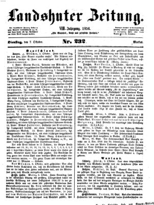 Landshuter Zeitung Dienstag 7. Oktober 1856